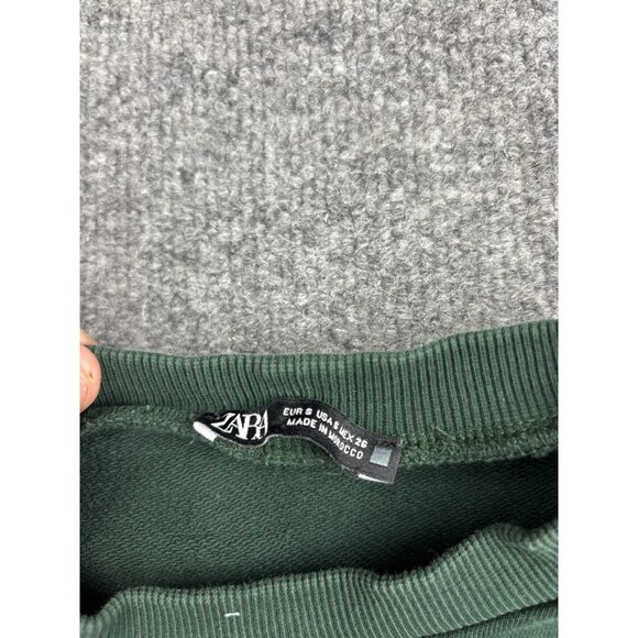 Zara Sweatshirt Womens Small Green Everest Climb Crewneck Pullover Casual Cozy - Picture 2 of 8